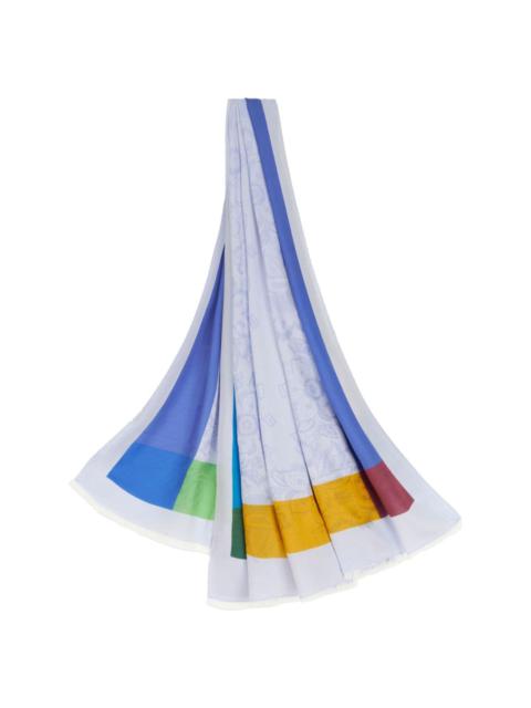 Pegaso geometric-jacquard scarf