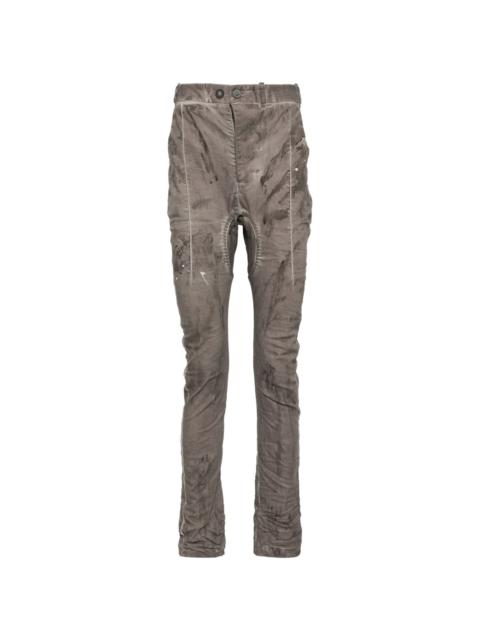 Boris Bidjan Saberi distress finish trousers