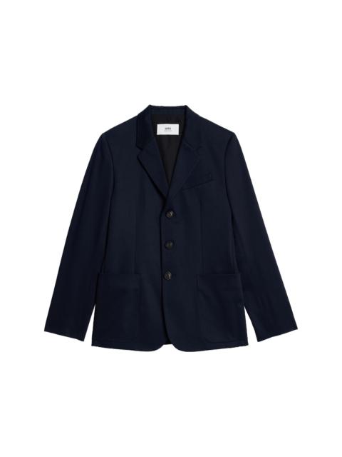 single-breasted cotton blazer