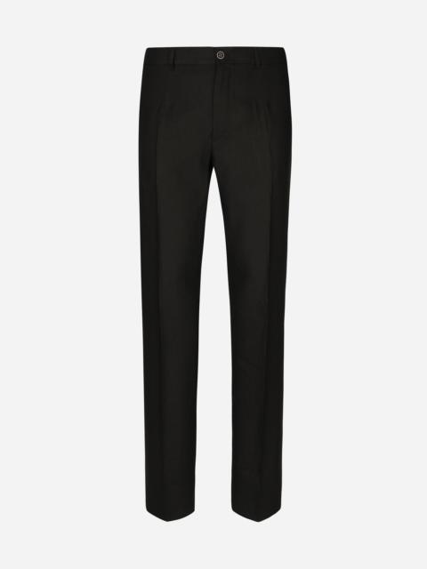 Tailored stretch cotton pants