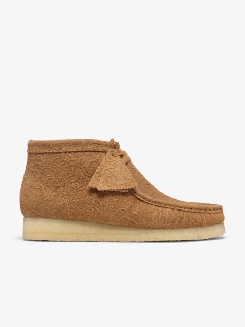 Clarks Originals Wallabee Boot Light Tan Embossed