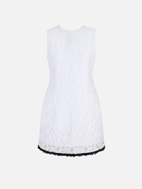 EMILIA WICKSTEAD Cinzia Dress In Optic White Embossed Cloque