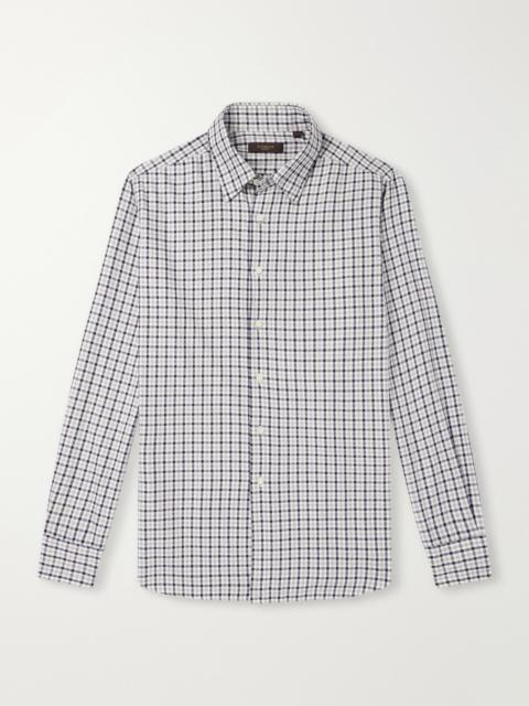 SLOWEAR Glanshirt Button-Down Collar Checked Cotton Shirt