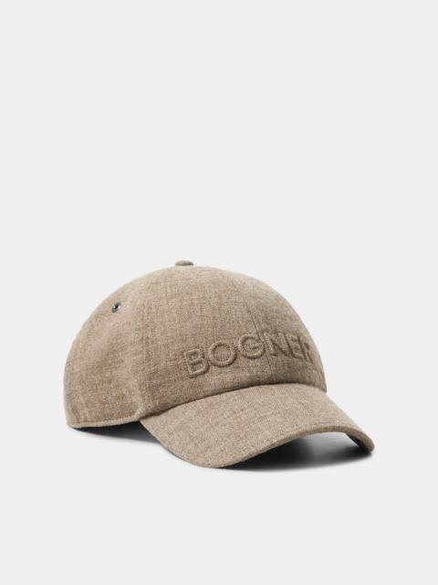 BOGNER Ralf Virgin Wool Cap in Taupe