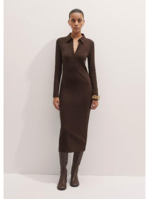ME+EM Rib Midi Shirt Dress