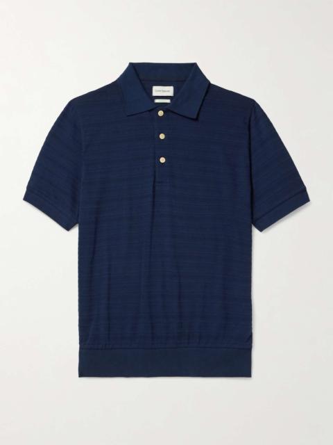 Glendale Ribbed-Knit Polo Shirt