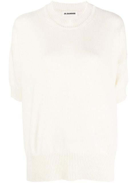 Jil Sander short-sleeve cashmere top