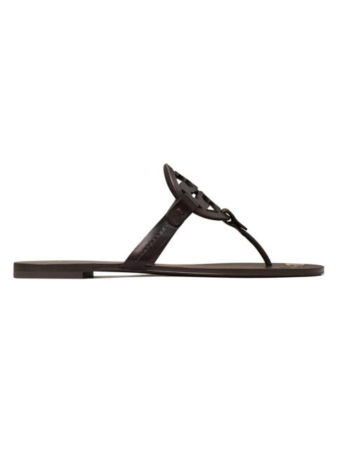 TORY BURCH Women's Miller Logo Leather Sandals - Cocoa