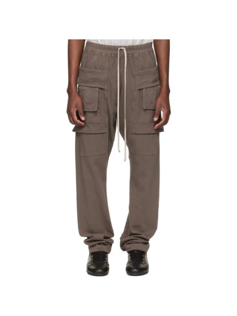Rick Owens DRKSHDW Gray Temple Creatch Drawstring Cargo Pants