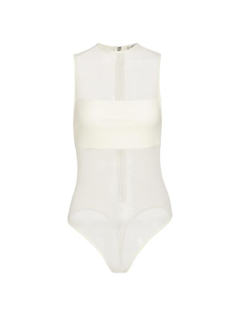 Alice + Olivia Women's Nichol Mesh Sleeveless Bodysuit - Ecru
