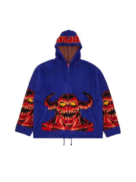 Supreme x Toy Machine Zip Up Hooded Sweatshirt 'Blue'