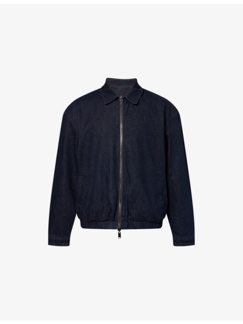 7 For All Mankind Reversible Denim Bomber Jacket