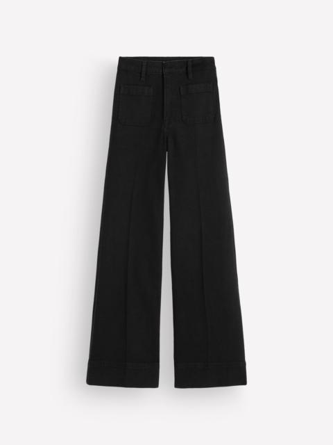 BODEN Patch Pocket Flare Jeans-Black