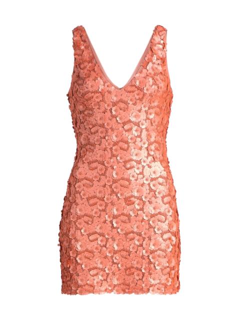 RAMY BROOK Women's Kinsley Floral Sequined Minidress - Coral Paillette