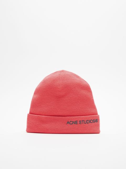 Acne Studios Embroidered logo beanie - Fluo pink