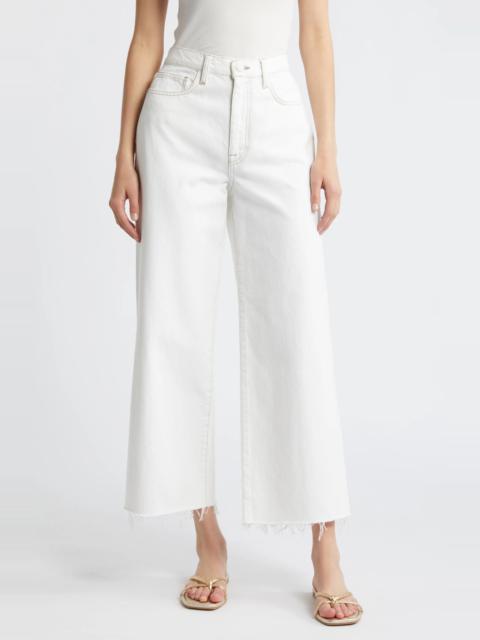 Le Jane Fray Hem Crop Wide Leg Jeans