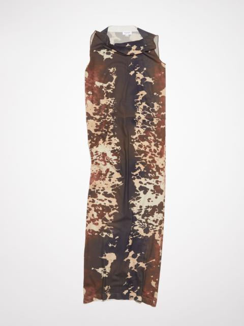 Acne Studios Cow print seamless dress - Almond brown
