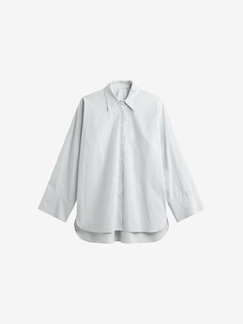 The Frankie Shop Menton Oversized Shirt - White/Blue Stripe