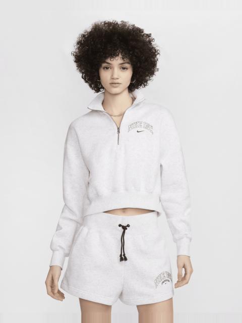 Women's Nike Sportswear Phoenix Fleece 1/2-Zip Cropped Sweatshirt