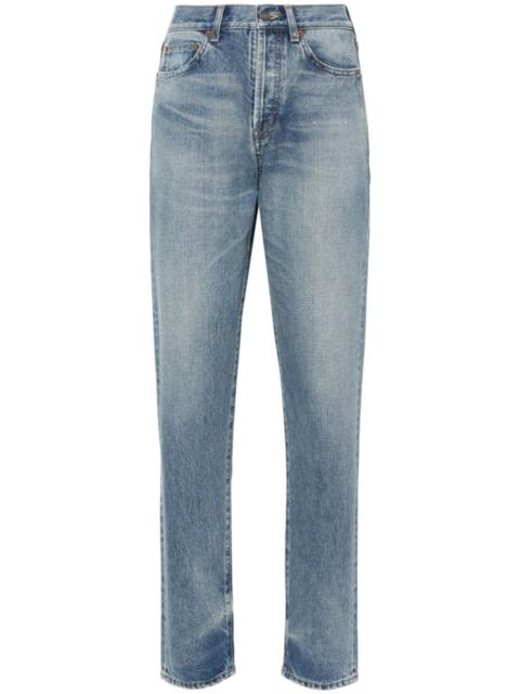 SAINT LAURENT distressed high-waisted jeans