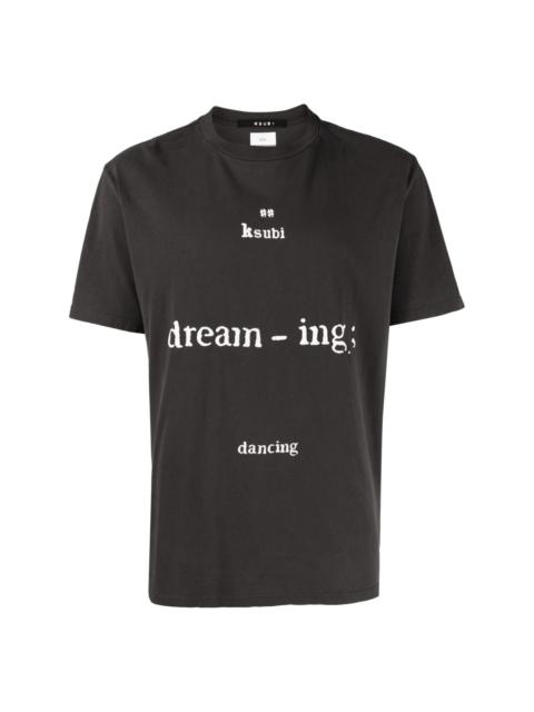 Dreaming Kash slogan-appliquÃ© cotton T-shirt