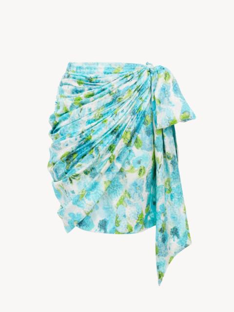 Chloé SHORT WRAP SKIRT IN SILK JACQUARD