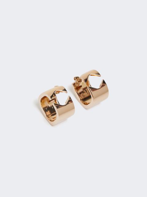 Max Mara MSIGNEAR M Sign round metal earrings