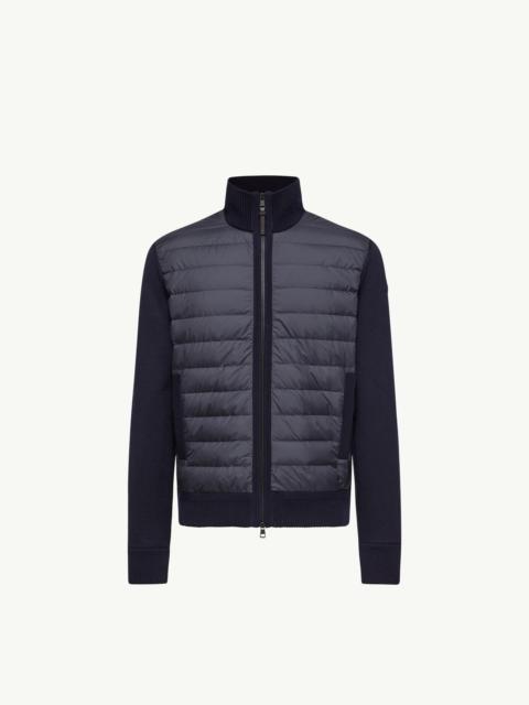 Moncler Padded Zip-Up Wool Cardigan