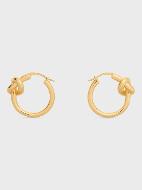 CELINE Knot Small Hoops in Brass with Gold finish