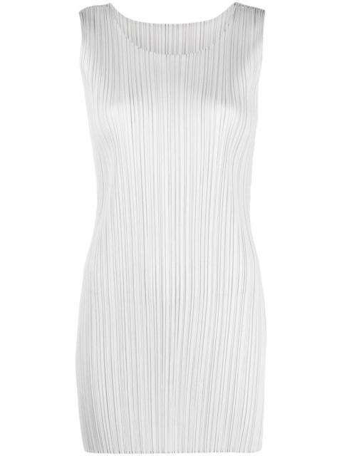 Pleats Please Issey Miyake crepe-texture sleeveless dress