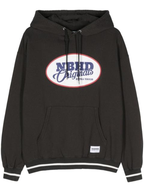 NEIGHBORHOOD College LS logo-print hoodie