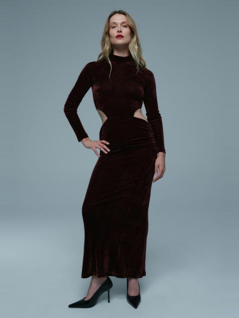 BARDOT Alonza Cutout Maxi Dress In Burgundy
