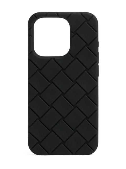 Bottega Veneta Intreccio rubber iPhone 15 Pro case