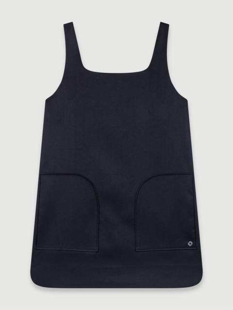 maje Satin pinafore dress