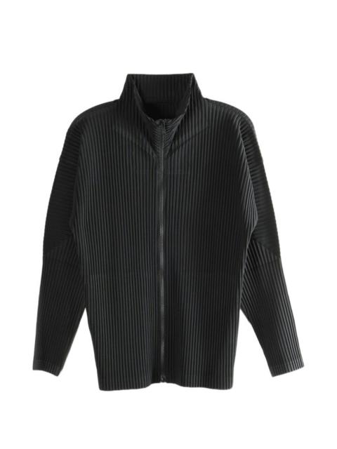 ISSEY MIYAKE zip-fastening pleated coat