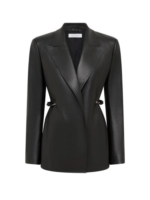 GABRIELA HEARST Epona Chain Blazer in Black Soft Leather