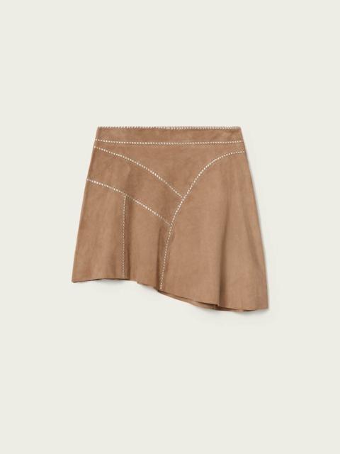 ALLSAINTS CLARA WHIP SUEDE MINI SKIRT
