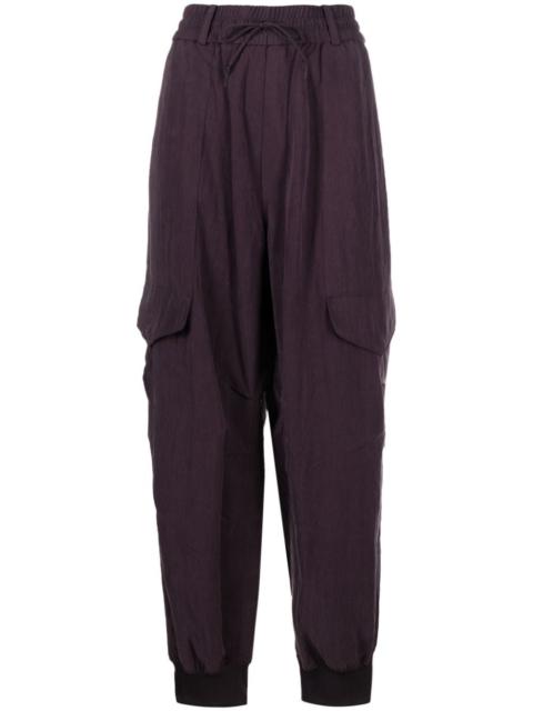 Y-3 high-waisted cargo track-pants