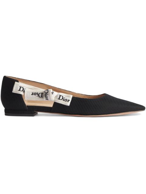 Dior Dior J'Adior Ballet Flat Black Technical Fabric (Women's)
