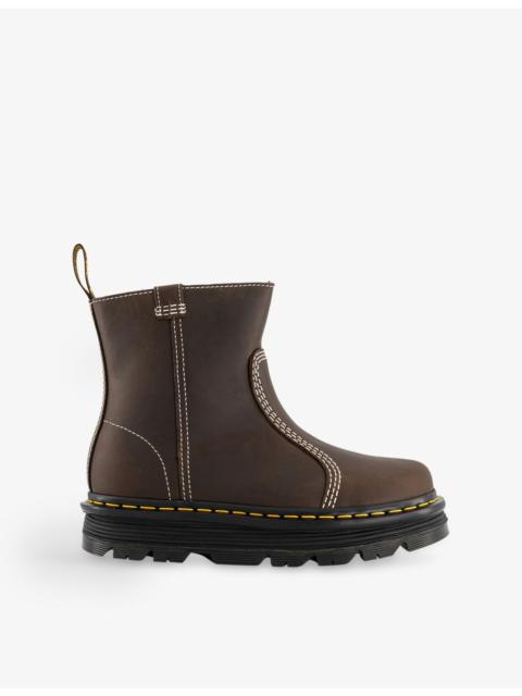Dr. Martens Zebzag Rigger Leather Ankle Boots