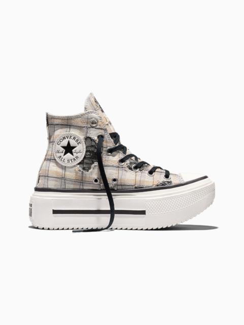 Converse Chuck Taylor All Star Lift Double Stack Plaid & Lace