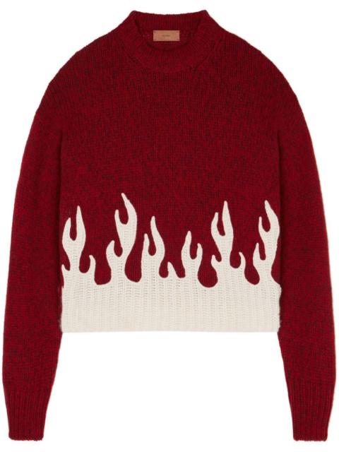 Alanui crew-neck wool-cashmere blend jumper