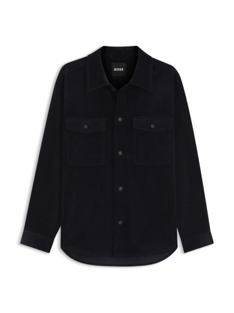 BOSS RELAXED-FIT OVERSHIRT IN STRETCH CORDUROY