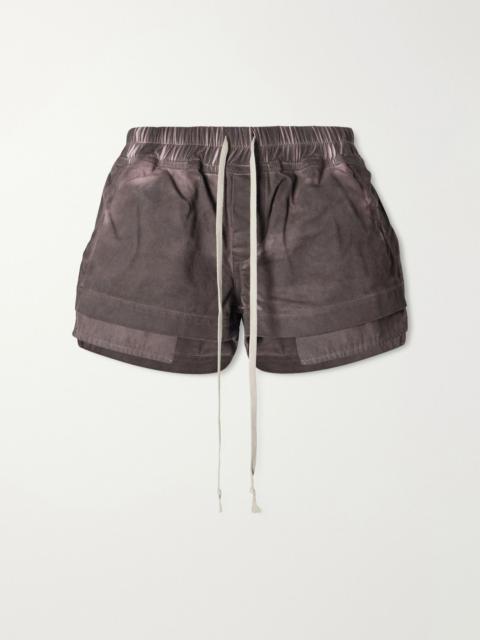 Rick Owens DRKSHDW Fog distressed denim shorts Grape