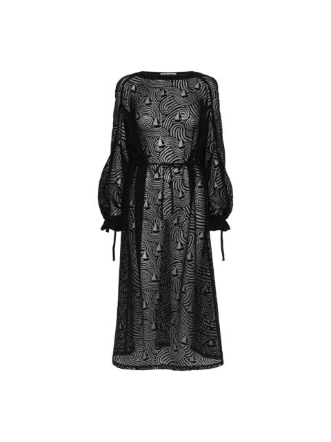 HENRIK VIBSKOV LONG DELIVERY DRESS - DARK STORMY SEA