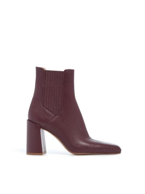 GABRIELA HEARST Luke High Heel Ankle Boot in Bordeaux Textured Leather