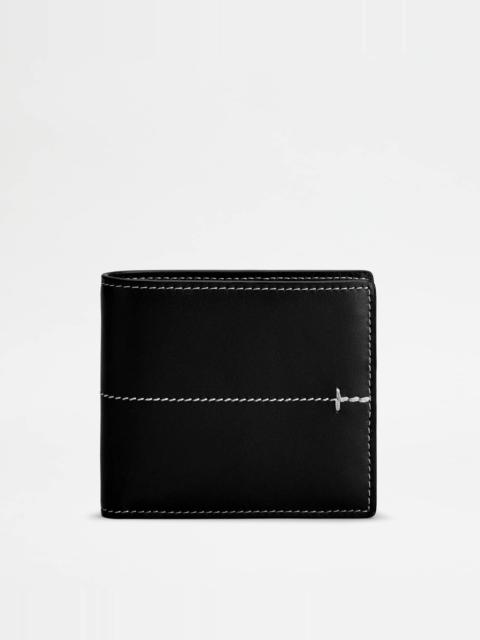 WALLET IN LEATHER - BLACK