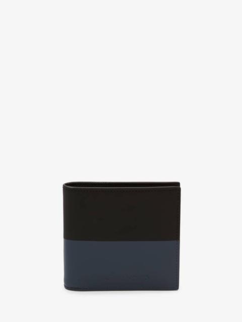 Alexander McQueen Bi-colour Card Holder in Black/navy