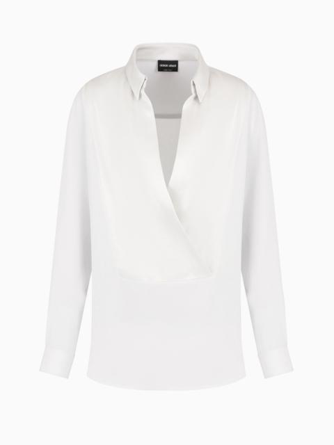 GIORGIO ARMANI Triple silk georgette shirt