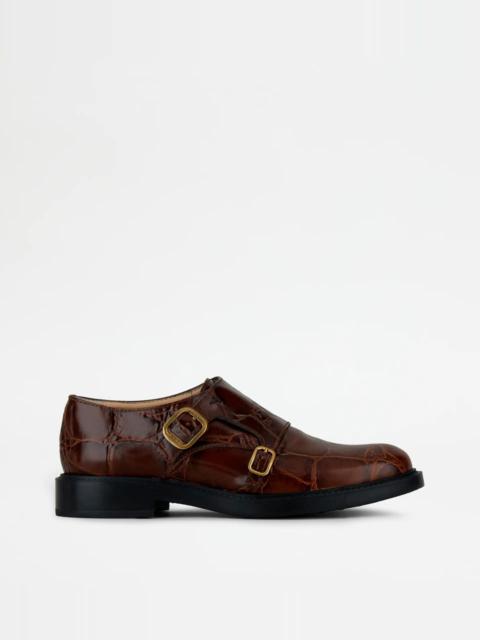 Tod's MONKSTRAP IN LEATHER - BROWN